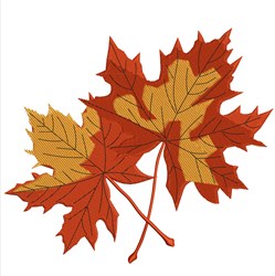 Maple Leaf - 5x7 tree detailed machine embroidery design for decorative pillow covers