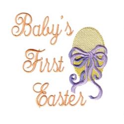 detailed easter easter machine embroidery pattern - Babys Easter for decorative pillow covers