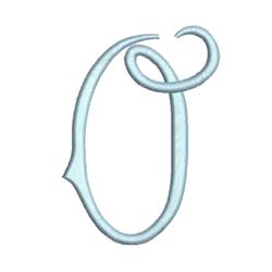 Classic Script O - 4x4 script quick stitch embroidery design for reusable tote bags