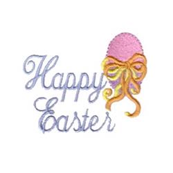 Happy Easter Egg - 4x4 Easter eggs detailed embroidery design for reusable tote bags