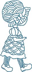beginner-friendly spring sue redwork machine embroidery pattern - Bluework Crochet Sue for decorative pillow covers