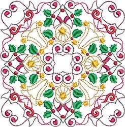 Christmas Pattern Blocks - 5x7 leaf detailed embroidery design for patchwork quilt blocks