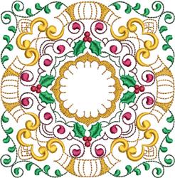 detailed christmas leaf machine embroidery pattern - Christmas Pattern Blocks for decorative pillow covers