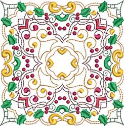 detailed christmas leaf machine embroidery pattern - Christmas Pattern Blocks for decorative pillow covers