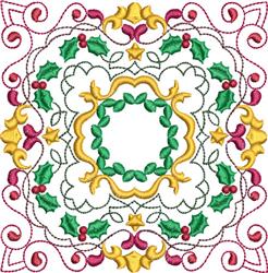 Christmas Pattern Blocks - 5x7 leaf detailed embroidery design for patchwork quilt blocks