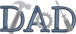 Dad with Tools - 5x7 tool detailed machine embroidery design perfect for kitchen aprons