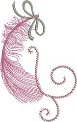 beginner-friendly bird machine embroidery pattern - Floating Feather for patchwork quilt blocks