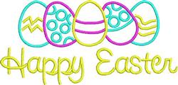 egg detailed machine embroidery - Happy Easter Eggs perfect for patchwork quilt blocks