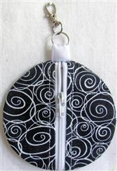quick stitch pouch in-the-hoop machine embroidery pattern - ITH Circle Essentials Pouch for Mini Bags