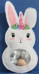 ITH Easter Candy Bag 5 - 5x7 bunny rabbit in-the-hoop embroidery design for Easter Baskets