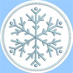 detailed snowflake in-the-hoop machine embroidery pattern - ITH Snowflake Coaster 2 for Seasonal Quilting