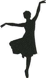 beginner-friendly dancer machine embroidery pattern - Lyrical Dancer for reusable tote bags