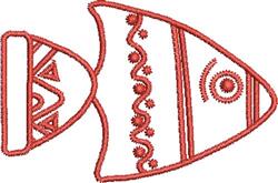 fish beginner-friendly machine embroidery - Native Fish perfect for reusable tote bags