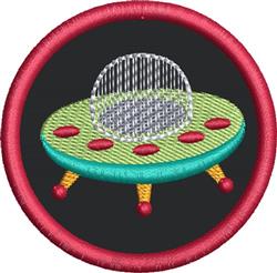 Outer Space 1 Applique or Patch - 4x4 patch applique embroidery design for Childrens Clothing