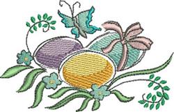 detailed easter butterfly machine embroidery pattern - Pastel Easter Eggs for decorative pillow covers