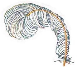 beginner-friendly bird machine embroidery pattern - Plume for decorative pillow covers