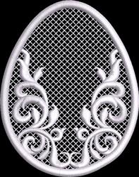 Scrolled Easter Egg 6 - 4x4 Easter eggs beginner-friendly embroidery design for Easter Decor