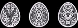 detailed easter Easter eggs machine embroidery pattern - Scrolled Easter Egg Group 2 for Quilt Projects