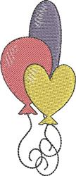balloon beginner-friendly machine embroidery - Three Balloons for Celebration Decor