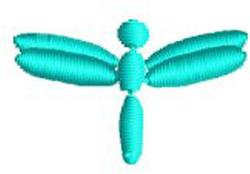 quick stitch dragonfly machine embroidery pattern - Tiny Dragonfly for reusable tote bags