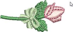 quick stitch rose machine embroidery pattern - Tiny Rose Bud for decorative pillow covers