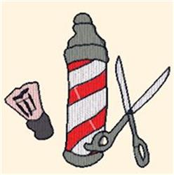 beginner-friendly pole machine embroidery pattern - Barber Pole for reusable tote bags
