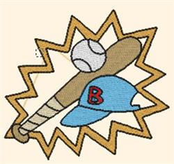 detailed bat machine digital embroidery pattern - Baseball perfect for Team Jerseys