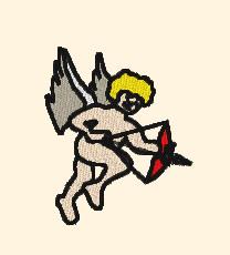 detailed valentine cupid machine embroidery pattern - Cupid for Valentines Day Gifts