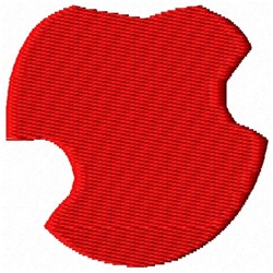 Bold abstract shape in solid red with smooth curves, showcasing minimalism in this Stock Design for versatile projects.