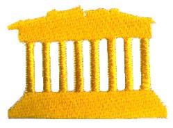 beginner-friendly acropoli machine embroidery pattern - Acropolis for patchwork quilt blocks