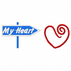 Heart Sign Embroidery Design | EmbroideryDesigns.com