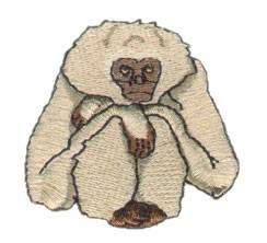 Baboon - 4x4 baboon beginner-friendly machine embroidery design for Backpacks