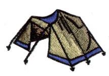 beginner-friendly tent machine embroidery pattern - Backpack Tent for Heritage Events