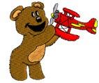 bear beginner-friendly machine embroidery - Bear Playing for patchwork quilt blocks