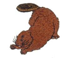 Beaver - 4x4 beaver quick stitch machine embroidery design for Hat Embellishments