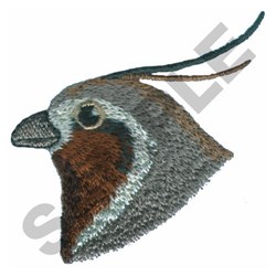 bird beginner-friendly machine embroidery - BIRD HEAD perfect for Birdwatching Gear