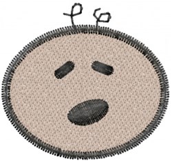 face quick stitch machine embroidery - Bored Face perfect for decorative pillow covers
