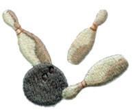 bowling beginner-friendly machine embroidery - Bowling perfect for kitchen aprons