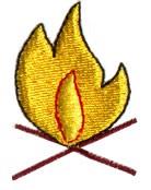 quick stitch fire machine embroidery pattern - Camp Fire for Event Decorations
