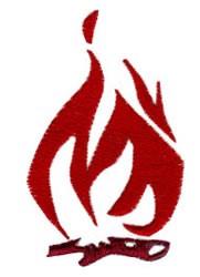 Campfire - 4x4 campfire quick stitch machine embroidery design for Camping Gear