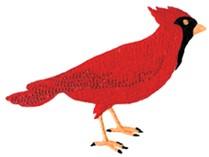 quick stitch bird machine embroidery pattern - Cardinal for outdoor garden flags