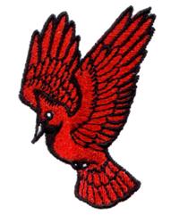 bird beginner-friendly machine embroidery - Cardinal Flight for patchwork quilt blocks