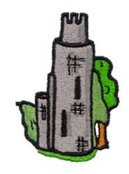 Castle Tower - 4x4 tree beginner-friendly embroidery design for patchwork quilt blocks