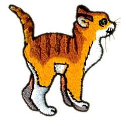 beginner-friendly kitten machine embroidery pattern - Cat for reusable tote bags