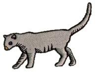 Cat - 4x4 kitten beginner-friendly machine embroidery design for kitchen tea towels
