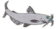 Catfish - 4x4 catfish beginner-friendly machine embroidery design for Fishing Apparel