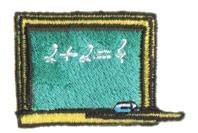 Chalkboard Math 2 - 4x4 math beginner-friendly embroidery design for Math Tools