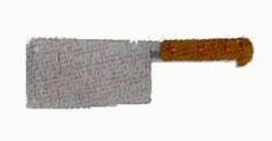 CLEAVER - 4x4 cleaver quick stitch machine embroidery design perfect for kitchen aprons