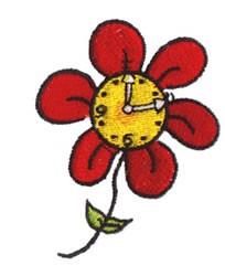 Clock Flower - 4x4 leaf beginner-friendly embroidery design for Kids Clothing