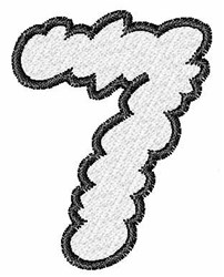 quick stitch font machine embroidery pattern - Cloud Font 7 for Party Decorations